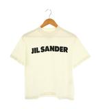 ジルサンダー JIL SANDER ロゴプリントTシャツ カットソー 半袖 XS オフホワイト ブラック KJWZI0009 /DO ■OS ■SH