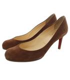 クリスチャンルブタン Christian louboutin スエード パンプス ピンヒール 37 茶色 ブラウン /SR41