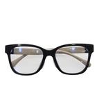 シャネル CHANEL Square Blue Light Glasses ブルーライト 眼鏡 メガネ 52□17 140 黒 ブラック べージュ C534/SB /SR28 ■OH