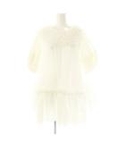  ロージーモンスター Rosy Monster gorgeous mini frill tunic チュニック ブラウス 五分袖 F ホワイト /ES ■OS
