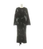 マメクロゴウチ  Mame Kurogouchi Floral Jacquard Knitted Dress ニットワンピース ロング 2 ブラック /DF ■OS