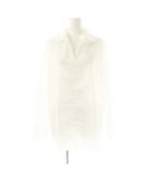  カレンソロジー Curensology コットンフラットカラーブラウス 長袖 F ホワイト /DO ■OS