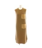 バーバリー BURBERRY 8044737 ロゴポケットデザインカシミヤニットワンピース XS 茶 /MI ■OS ■SH