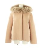 エフデ ef-de フォックスファーコート アウター 総裏地 9 ピンクベージュ /DO ■OS