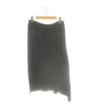 ジルサンダー JIL SANDER アシンメトリースカート フレア ミモレ ロング 32 黒 ブラック /AT ■OS ■SH