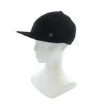 シャネル CHANEL ココマーク ベロア乗馬キャップ 帽子 M 黒 ブラック /SR29 ■OH