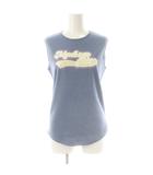マディソンブルー MADISONBLUE 24SS GLITTER LOGO TANK タンクトップ ラメプリント 01 青 /MI ■OS ■SH