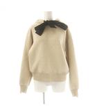 ダブルスタンダードクロージング ダブスタ DOUBLE STANDARD CLOTHING ラインストーン プルオーバー パーカー 38 ベージュ /AT ■OS