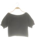 プロポーション ボディドレッシング PROPORTION BODY DRESSING ミニフェザーニット セーター 半袖 FR ブラック /HK ■OS