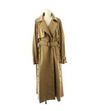 アメリヴィンテージ Ameri VINTAGE MINIMAL FLARE LONG TRENCH COAT トレンチコート ウール ベルト付き S ベージュ /MI ■OS