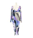 エミリオプッチ EMILIO PUCCI プッチ柄 長袖 ワンピース ロング I42 マルチカラー /DF ■OS