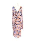 エミリオプッチ EMILIO PUCCI ARCHIVIO 総柄 カシュクール ワンピース ロング I50 ピンク マルチカラー /DF ■OS