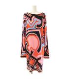 エミリオプッチ EMILIO PUCCI プッチ柄 長袖 ワンピース ひざ丈 I44 マルチカラー /DF ■OS