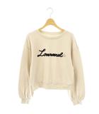 グレースコンチネンタル GRACE CONTINENTAL コード刺繍ビジュートップ スウェット トレーナー 36 グレージュ /DF ■OS
