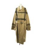 アクアスキュータム AQUASCUTUM × ALEXA STARK OVERSIZED コート ステンカラーコート ベルト付き 040 ベージュ 黒 /MI ■OS