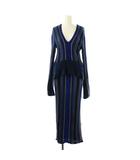 マメクロゴウチ  Mame Kurogouchi Stripe HAMAGURI Knit Peplum One-Piece ワンピース ニット ロング 長袖 1 マルチカラー /DO ■OS