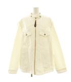 ルイヴィトン LOUIS VUITTON 23AW モノグラムジャカードジップアップデニムジャケット ブルゾン アウター コットン 38 白 ホワイト /NR ■OS