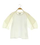 3.1 フィリップリム 3.1 phillip lim パフスリーブ Tシャツ 七分袖 切替 XS ホワイト /MY ■OS