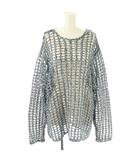 チノ CINOH 25SS クルーネックレースニット セーター プルオーバー 透かし編み 38 青 ベージュ /CX ■OS