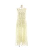 オペークドットクリップ OPAQUE.CLIP 24SS フィット&フレアドレス オーガニックコットン混 ワンピース マキシ ロング ノースリーブ 38 白 ホワイト /AT ■OS