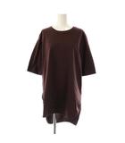 エイトン ATON SUVIN 60/2 ROUND HEM T-SHIRT Tシャツ チュニック 02 ブラウン /ES ■OS