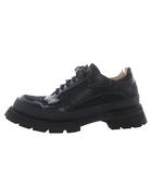 ジルサンダー JIL SANDER チャンキーソール ダービーシューズ レザー キャンバス 42 ブラック /YO9 ■SH