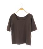 ノーブル NOBLE 25SS スビンコットンソフトスクエアーネックTシャツ 2 カットソー ブラウン /DO ■OS