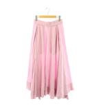 マディソンブルー MADISONBLUE TUCK CIRCULAR SKIRT LINEN スカート フレア マキシ ロング 1 ピンク /AT ■OS