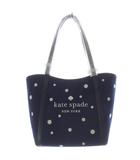 ケイトスペード KATE SPADE スライド デイジー エンブロイダード デニム トートバッグ ハンドバッグ 紺 ネイビー /SR16