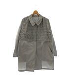 ハナエモリ HANAE MORI フラワーエンブロイダリーライトジャケット スプリングコート 46 グレー /DF ■OS