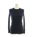 マディソンブルー MADISONBLUE WIDE RIB L/S CREW リブクルーネックニット セーター 長袖 1 紺 ネイビー /AT ■OS