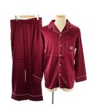 ジェラートピケ gelato pique 24AW HOLIDAY HOMME パイピングサテンシャツ パジャマ セットアップ パンツ M ワインレッド /ES ■OS