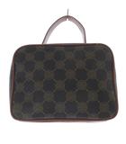  アンコキーヌ AnneCoquine モノグラムプリントバニティバッグ ハンドバッグ 茶 ブラウン /SR4