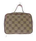  アンコキーヌ AnneCoquine モノグラムプリントバニティバッグ ハンドバッグ 茶 ブラウン ベージュ /SR5