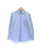 コムデギャルソン COMME des GARCONS ストライプ 長袖シャツ サックスブルー 白 ホワイト /SS ■OS