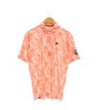 ゴルフ GOLF ボタニカル半袖ポロシャツ L ピンク 白 ホワイト /SS ■OS