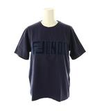 フェンディ FENDI ロゴ 半袖 Tシャツ カットソー M ネイビー /HK ■OS