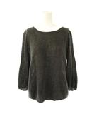 マーガレットハウエル MARGARET HOWELL リネンニット セーター 七分袖 2 チャコール /HK ■OS