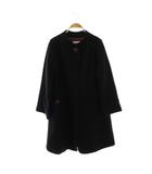 ホコモモラデシビラ Jocomomola de Sybilla Diamante ジャカード ノーカラーニットコート ロング 42 黒 ブラック /AT