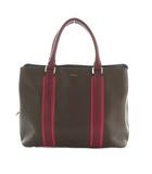 ポールスミス PAUL SMITH ハンドバッグ レザー 茶 紫 /MI ■OS