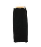  エッセンシャル ダブルスタンダードクロージング ESSENTIAL DOUBLE STANDARD CLOTHING ロゴエンボスマキシタイトスカート 36 ブラック /DF ■OS