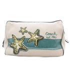 コーチ COACH ポーチ ヒトデデザイン キャンバス 白 ホワイト /JS