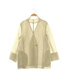 イエナ IENA 24SS シアージャケット ノーカラー 38 ベージュ /HK ■OS