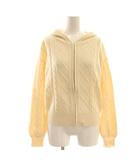  アンドクチュール And Couture アラン柄ケーブルニットパーカー ジップアップ 38 アイボリー  /CX ■OS