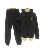  スポーティアンドリッチ SPORTY&RICH スウェットフーディー×パンツ パーカー セットアップ S ブラック /HK ■OS ■SH