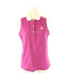 マーク&ロナ MARK&LONA ノースリーブポロシャツ カットソー ゴルフウエア M マゼンタピンク ホワイト /ES ■OS ■SH