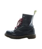 ドクターマーチン DR.MARTENS 8ホールブーツ ショート ワーク レザー リボン EU38 24cm 黒 ブラック 1460 /RI ■OS