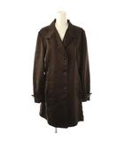 ジョルジオアルマーニ GIORGIO ARMANI シルクコート ロング 薄手 44 茶 ブラウン /AT ■OS