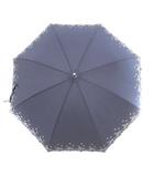  ビコーズ because タグ付き 日傘 アンブレラ 晴雨兼用 紺 ネイビー レース フリル /AE