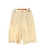 ヒューマンウーマン HUMAN WOMAN 23SS オトナハーフパンツ フレア リネン混 M ライトベージュ /CX ■OS